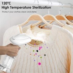 img 2 attached to 👕 ALES Clothes Steamer: Powerful Handheld Garment Steamer for Wrinkle-Free Fabrics – Travel & Home Use with Fast Heat-Up and Auto-Off
