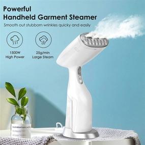 img 3 attached to 👕 ALES Clothes Steamer: Powerful Handheld Garment Steamer for Wrinkle-Free Fabrics – Travel & Home Use with Fast Heat-Up and Auto-Off