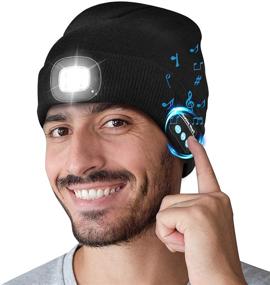 img 4 attached to 🎧 GAFres Unisex Bluetooth Beanie: Upgraded Musical Knitted Cap with Headlight, Headphone & Mic - Perfect Gifts for Men and Women
