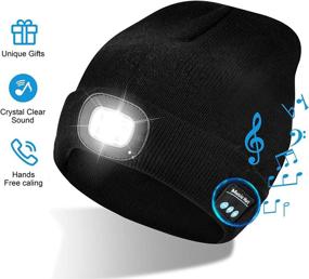 img 3 attached to 🎧 GAFres Unisex Bluetooth Beanie: Upgraded Musical Knitted Cap with Headlight, Headphone & Mic - Perfect Gifts for Men and Women