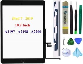 img 4 attached to 📱 Dedia iPad 7 7th Generation 10.2" Screen Replacement - A2197 A2198 A2200, Digitizer Replacement with Home Button, Pre-Installed Adhesive, and Tools (Black)