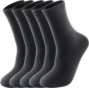 img 4 attached to 5 Pairs Socks Hiking Thermal Winter