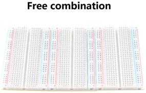 img 2 attached to 🔌 Eiechip Breadboard Solderless Prototype PCB Board with 400 Tie Points - Solderless Prototype Kit Universal PCB Bread Board Plus 2 Power Rails and Adhesive Backing, Ideal for Small DIY Kits (Pack of 3)