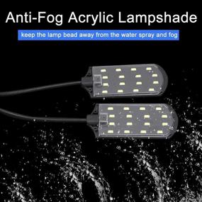 img 2 attached to 🐠 Senzeal X7 Gemini Double Head Aquarium Fish Tank Light - 15W 32 LED Planted Clip Lamp - Ideal for 8-15 Inch Fish Tanks - 1600LM White LED Lighting