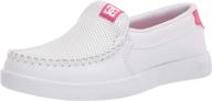 dc womens villain skate white logo