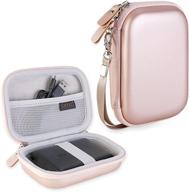 🔋 canboc shockproof hard carrying case for anker powercore 13000 portable charger - compact 13000mah 2-port ultra portable phone charger power bank external battery protective travel case, rose gold logo