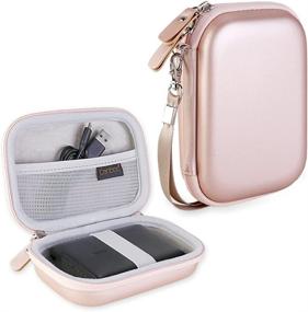 img 4 attached to 🔋 Canboc Shockproof Hard Carrying Case for Anker PowerCore 13000 Portable Charger - Compact 13000mAh 2-Port Ultra Portable Phone Charger Power Bank External Battery Protective Travel Case, Rose Gold