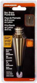 img 2 attached to Swanson Tool Co PB008B 8oz Brass Plumb Bob - Inclusive String Included