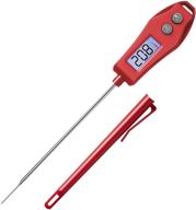 🌡️ etekcity emt100 digital meat thermometer with 5-inch long probe - red logo