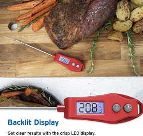 img 1 attached to 🌡️ Etekcity EMT100 Digital Meat Thermometer with 5-Inch Long Probe - Red