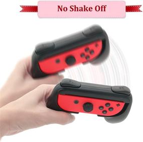 img 3 attached to 🎮 Enhance Gaming Experience with Nintendo Switch Controller Hand Grips - Black (2 Packs)