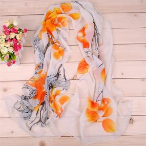 img 3 attached to Alysee Women Chinese Classic Chiffon Women's Accessories in Scarves & Wraps