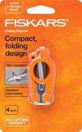 fiskars 6 inch orange travel 🔪 folding scissors: compact & portable cutting tool logo