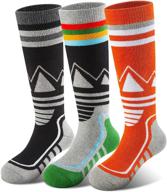 cozy and durable kids ski socks for 🧦 winter skiing and snowboarding – 2 or 3 pairs available logo