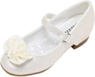 👠 flower girls' low heel mary jane party dress shoes by stelle logo