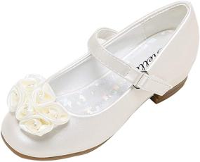 img 4 attached to 👠 Flower Girls' Low Heel Mary Jane Party Dress Shoes by Stelle