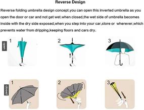 img 1 attached to ☔️ Inverted Windproof Waterproof Umbrellas with Umbrella