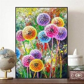 img 3 attached to Full Drill Round Rhinestone Dandelion DIY Embroidery Arts Craft Adults' Children's Paint Kits Cross Stitch for Home Decoration 12X16 inch - 5D Diamond Painting