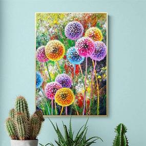 img 2 attached to Full Drill Round Rhinestone Dandelion DIY Embroidery Arts Craft Adults' Children's Paint Kits Cross Stitch for Home Decoration 12X16 inch - 5D Diamond Painting