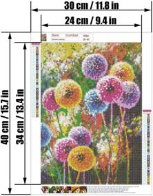 img 1 attached to Full Drill Round Rhinestone Dandelion DIY Embroidery Arts Craft Adults' Children's Paint Kits Cross Stitch for Home Decoration 12X16 inch - 5D Diamond Painting