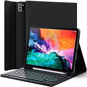 img 3 attached to 📚 Versatile Leather Folio Keyboard Case for iPad Pro 11-inch 2021 & Air 4th Gen - Detachable Keyboard and Smart Cover