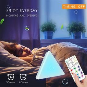 img 3 attached to ROTTYI 6 Pack LED Night Lights with Remote Control - Triangle Wall Light, Touch-Sensitive & DIY Modular Assembled Colorful Lamp for Home, Bar, Restaurant Decor - LED Closet Light (Batteries Not Included)