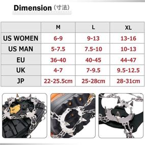 img 3 attached to 🏔️ Топ-рейтинговые Ключи для ботинок Azarxis Crampons: Антискользящие грибки для снега с 19 нержавеющей стальной шипами для безопасной ходьбы, бега, скалолазания или походов