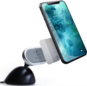 img 2 attached to 🚗 Koomus Urban-Dash-N: Premium Magnetic Car Mount for Smartphones - Dashboard & Windshield, Black