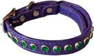 🐱 purple kitty planet metro leather safety cat collar in pina colada flavor logo