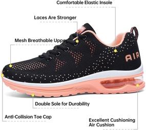 img 2 attached to Autper Lightweight Women's Air Athletic Tennis Running Sneakers for Gym Jogging and Sports - Breathable Fashion Walking Shoes (US 5.5-10)