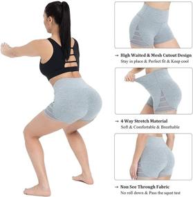 img 1 attached to 🩳 DIELUSA Women's High Waist Yoga Shorts: Ultimate Tummy Control for Workouts & Running