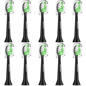 img 4 attached to 💎 High-Quality Aoremon Replacement Toothbrush Heads for Philips Sonicare DiamondClean - Pack of 10, White