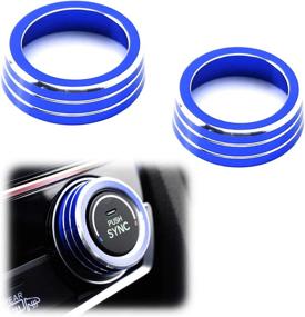 img 4 attached to 🚗 Upgrade your Honda Civic's Interior with iJDMTOY Blue Anodized Aluminum AC Climate Control Ring Knob Covers - Compatible with 2016-21 10th Gen