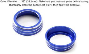 img 3 attached to 🚗 Upgrade your Honda Civic's Interior with iJDMTOY Blue Anodized Aluminum AC Climate Control Ring Knob Covers - Compatible with 2016-21 10th Gen