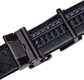 img 1 attached to Dubulle Designer Leather Adjustable Automatic Men's Belt Accessories: Elevate Your Style with Exquisite Craftsmanship!