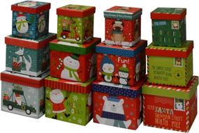 img 2 attached to 🎁 Festive Assorted Print Christmas Boxes: A Perfect Nesting Solution