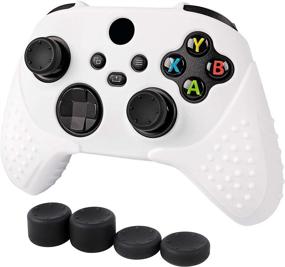 img 4 attached to 🎮 Chin FAI Silicone Skin Grip Cover for Xbox Series X Controller: Anti-Slip Protective Case with Bonus Thumb Grips (White)