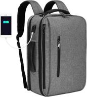 convertible multifunctional backpack briefcase messenger with removable features logo