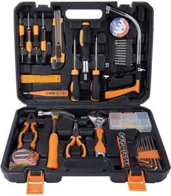 img 4 attached to SOLUDE Home Tool Kit - Essential 95-Piece Household Tool Set for Men and Women, with Plastic Tool Box Storage Case