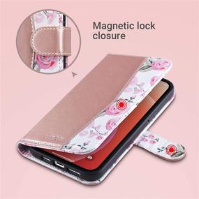 img 1 attached to 💼 ULAK Wallet Case for iPhone 12 Pro Max: Rose Gold PU Leather Flip Cover with Credit Card Holders - Shockproof & Stylish