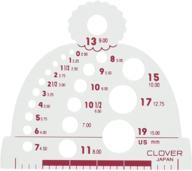 accurate sizing made easy with clover 3147 knitting needle gauge – white logo