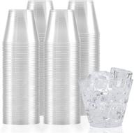 🥂 stock your home 9 oz hard plastic old fashioned tumblers 100 pack - bpa free & recyclable - shatterproof cocktail cups - disposable & reusable tumblers for champagne, dessert, food logo