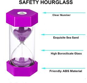 img 3 attached to ⏳ SuLiao Hourglass 5-Minute Sand Timer: Small Purple Plastic Sand Clock, Colorful Sandglass Timer for Kids, Games, Classroom, Kitchen, Decor - Reloj De Arena