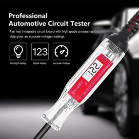 img 2 attached to 🔌 CG LED Circuit Tester: Heavy Duty 3-48V Electrical Tester with 140 Inch Spring Wire Probe for Cars, Trucks, and Vehicles