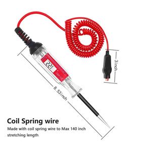 img 3 attached to 🔌 CG LED Circuit Tester: Heavy Duty 3-48V Electrical Tester with 140 Inch Spring Wire Probe for Cars, Trucks, and Vehicles