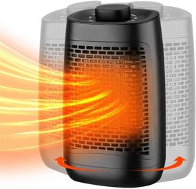 img 4 attached to 🔥 Efficient 1500W Electric Space Heater with Adjustable Thermostat and Overheat Protection - Portable & Fast Heating for Bedroom Use, with Carrying Handle