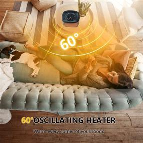 img 2 attached to 🔥 Efficient 1500W Electric Space Heater with Adjustable Thermostat and Overheat Protection - Portable & Fast Heating for Bedroom Use, with Carrying Handle