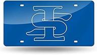 🏈 rico industries ncaa laser inlaid metal license plate tag: perfect for both genders! logo