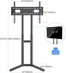 img 3 attached to 📺 Suptek ML5273-2 TV Floor Stand: Height Adjustable & Wall Mountable for 32-70 inch LED LCD Screens