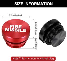 img 3 attached to Enhance Your Car's Style with Frienda 5 Pieces Aluminum Dustproof Car Lighters Plugs Fire Missile Button 12-Volt Replacement Accessories: Anodized Car Decorations for Vehicles, Autos & Cars